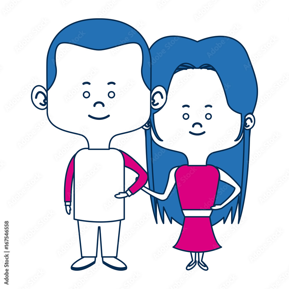 cute couple husband wife in wedding suit happy together vector illustration cute couple husband wife in wedding suit happy together vector illustration