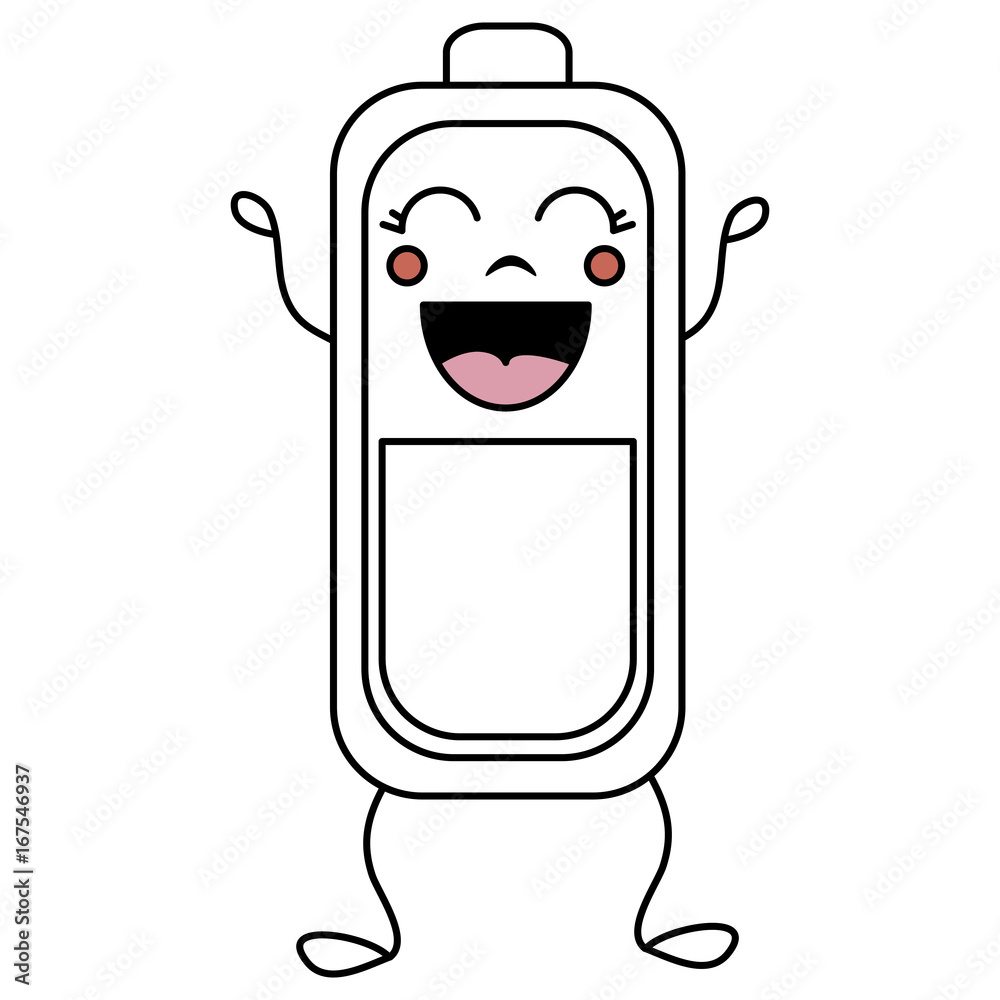 battery level kawaii character vector illustration design battery level kawaii character vector illustration design