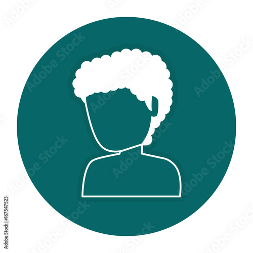 young man shirtless avatar character vector illustration design