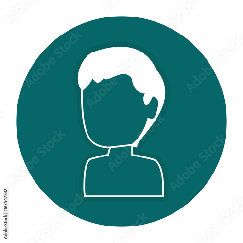 young man shirtless avatar character vector illustration design