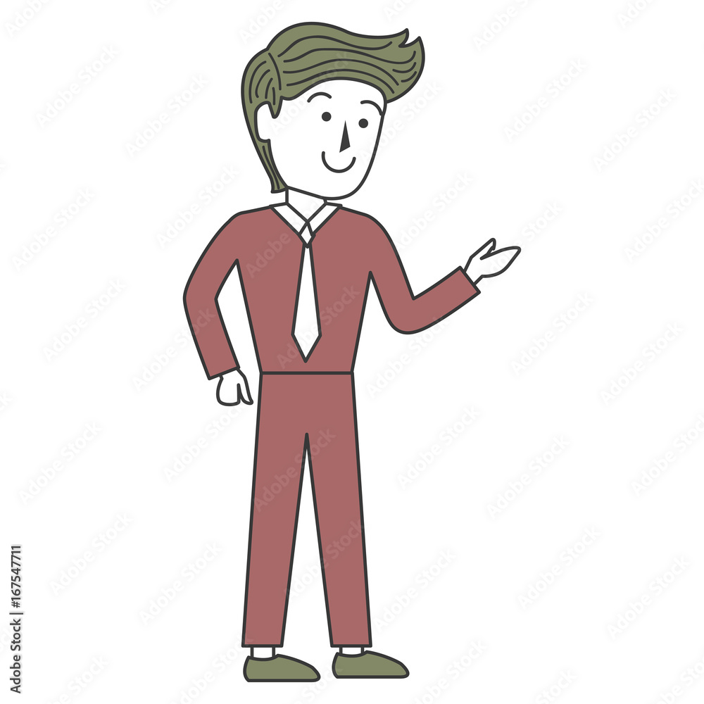 elegant businessman avatar character vector illustration design