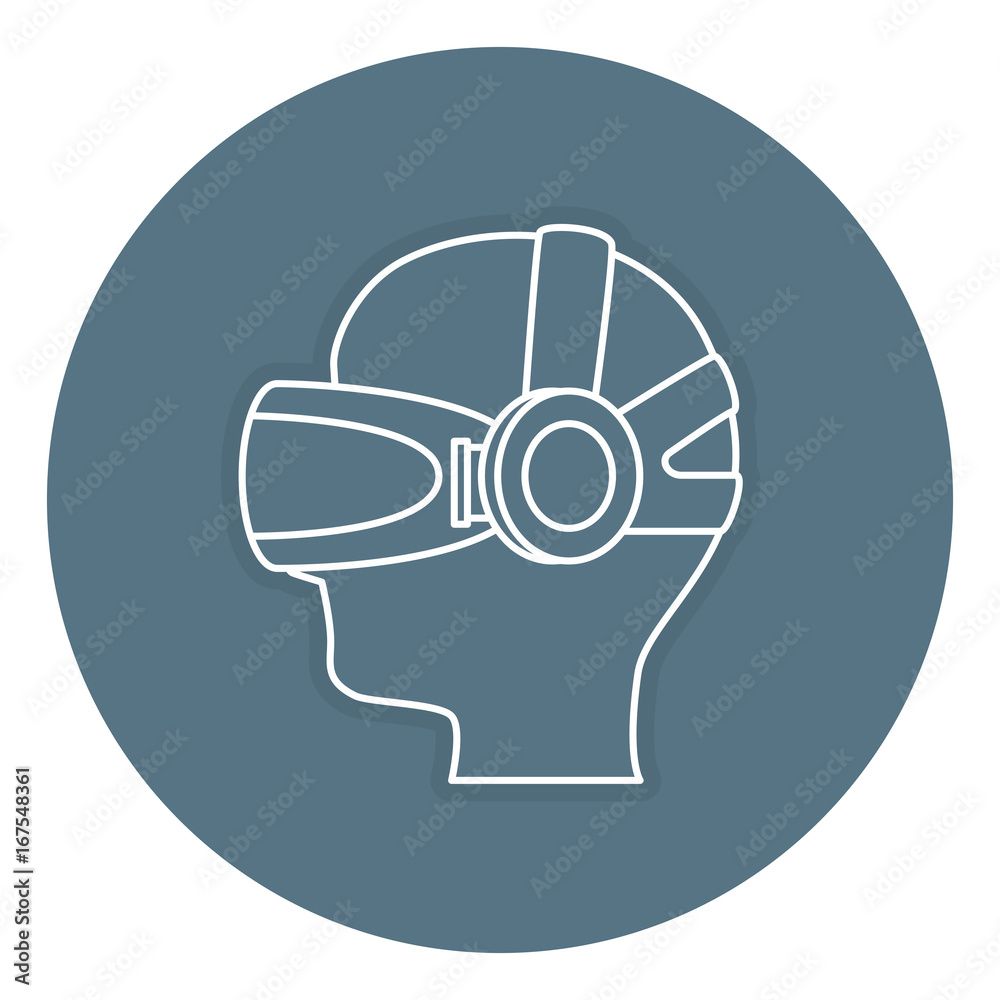 user with reality virtual mask technology vector illustration design user with reality virtual mask technology vector illustration design