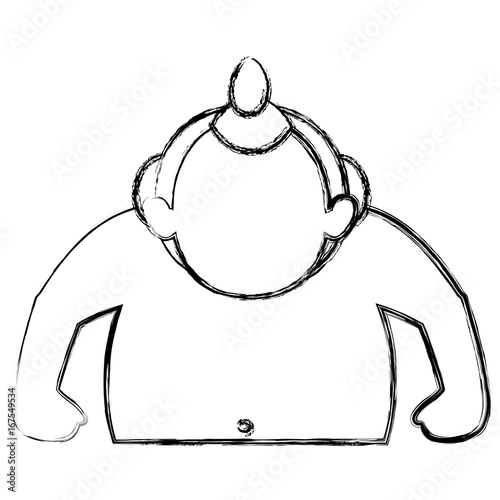 Sumo wrestler avatar character vector illustration design