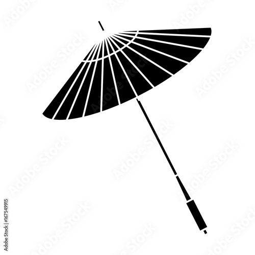 Fotografie japanese umbrella isolated icon vector illustration design
