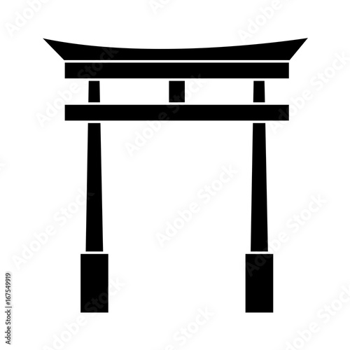 japanese portal isolated icon vector illustration design