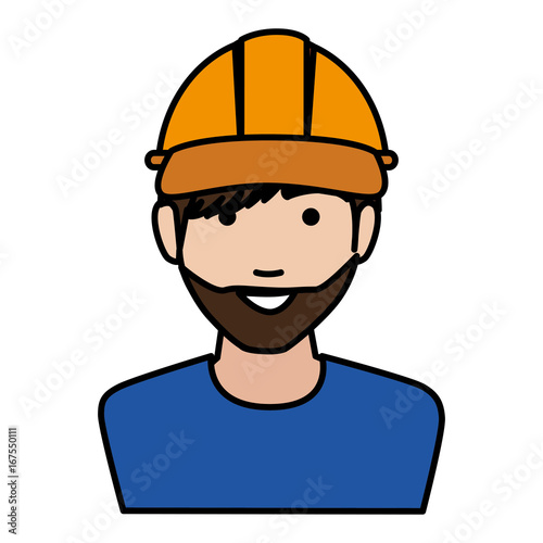 builder avatar character icon vector illustration design