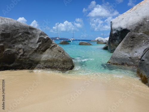 Cuadro en lienzo Strand ijn Virgon Gorda, British Virgin Islands
