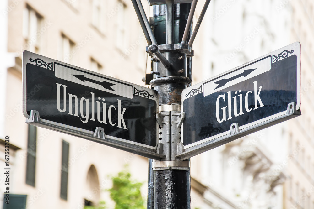 Obraz premium Schild 259 - Glück