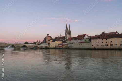 Sonnenuntergang in Regensburg, Deutschland