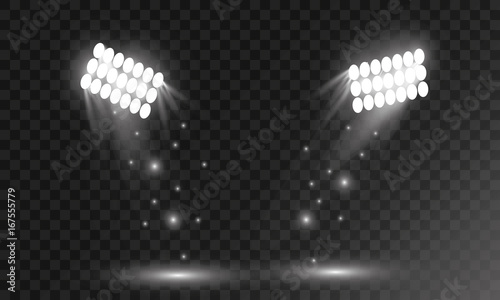 Vector Spotlights. Scene. Light Effects.