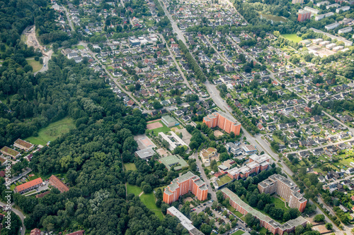 Germany, Hamburg and suburbs. Panorama frome above photo