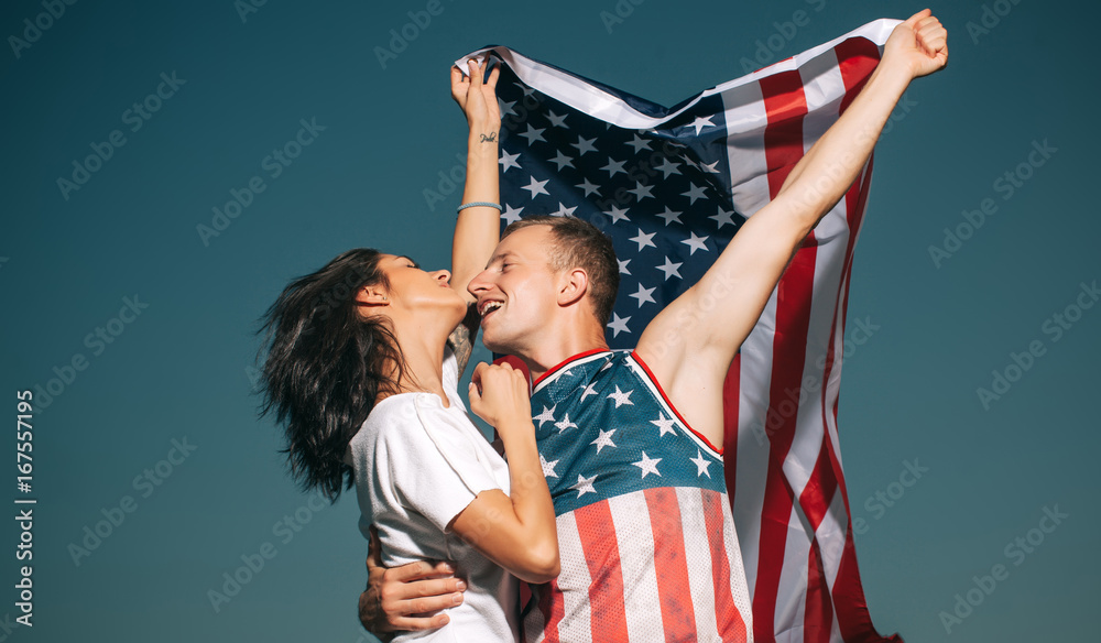 American Flag Kiss