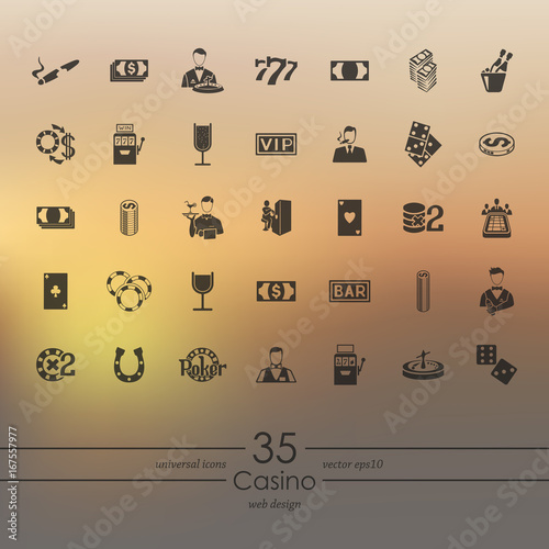 Set of casino icons