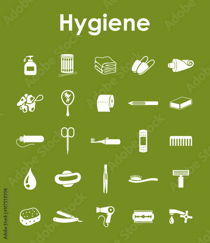 Set of hygiene simple icons
