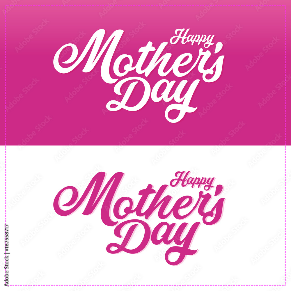 Happy Mother's Day lettering. Calligraphy Inscription. Vector illustration