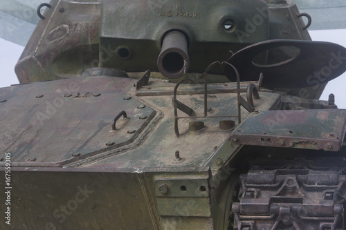 Abandoned battle tank