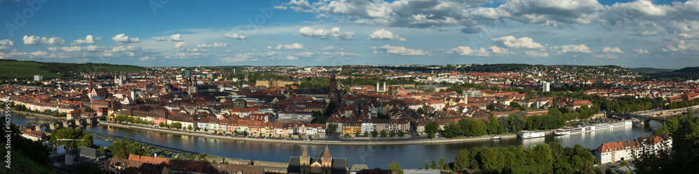 Panorama of the city of Wuerzburg