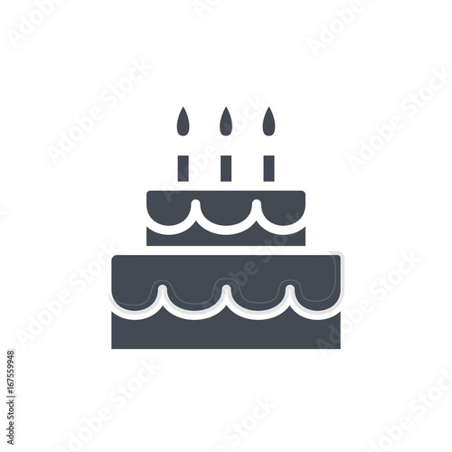 Party celebration silhouette icon birthday cake
