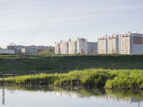 Houses on the river bank