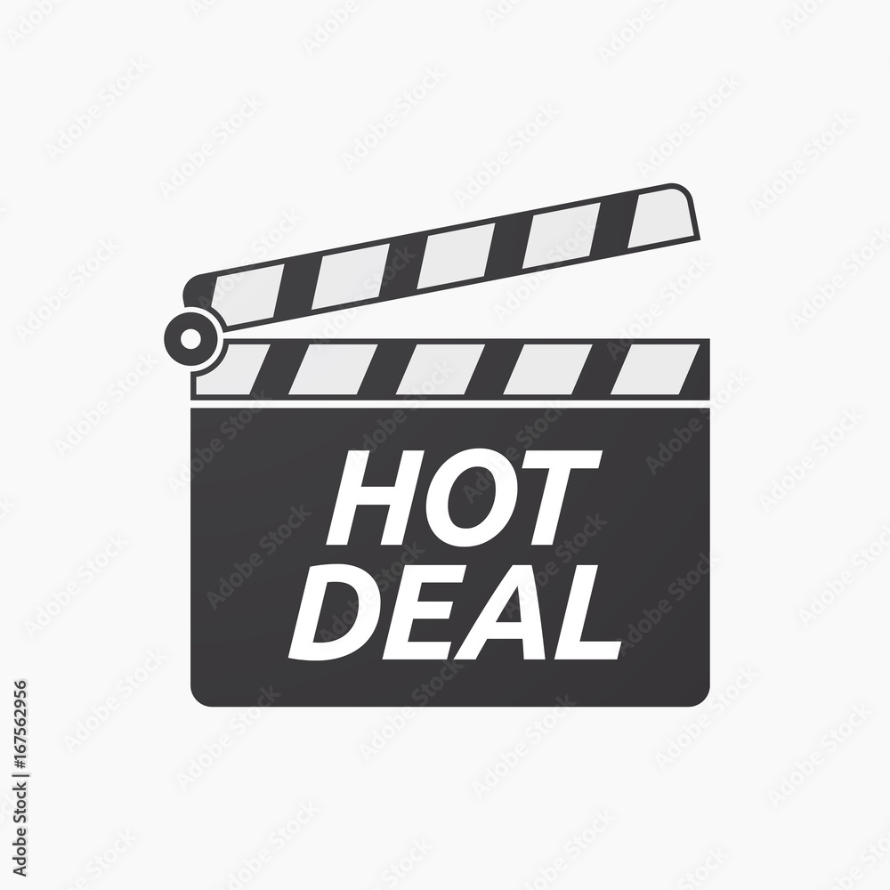 Obraz premium Isolated clapper board with the text HOT DEAL