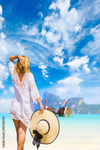 Woman at the beach in Thailand