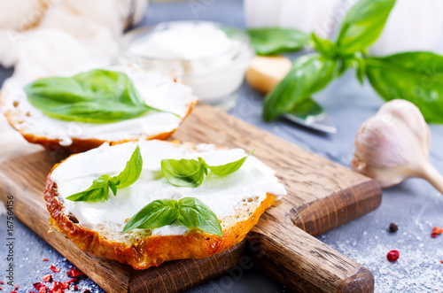 Obraz na plátně bread with cheese