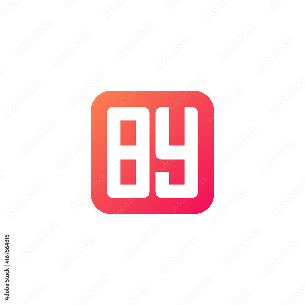 Initial letter BY, rounded letter square logo, modern gradient red color
Initial letter BY, rounded letter square logo, modern gradient red color