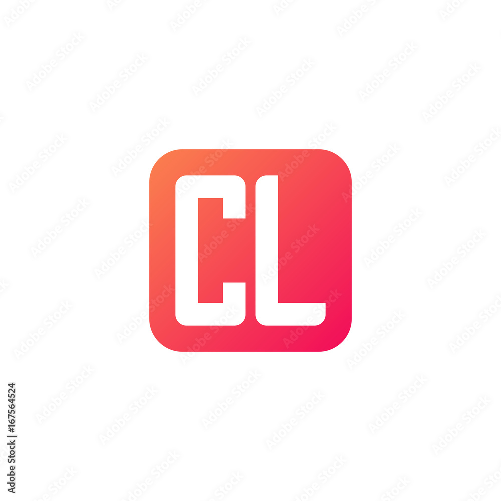 Initial letter CL, rounded letter square logo, modern gradient red color
Initial letter CL, rounded letter square logo, modern gradient red color