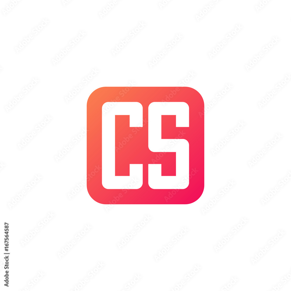 Initial letter CS, rounded letter square logo, modern gradient red color
Initial letter CS, rounded letter square logo, modern gradient red color