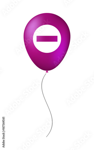 Isolated balloon with  a no trespassing signal