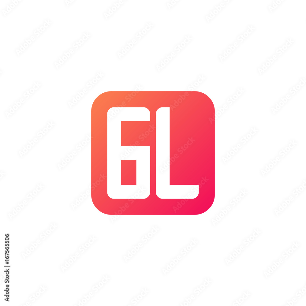 Initial letter GL, rounded letter square logo, modern gradient red color
Initial letter GL, rounded letter square logo, modern gradient red color