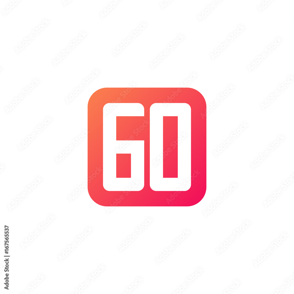 Initial letter GO, rounded letter square logo, modern gradient red color
Initial letter GO, rounded letter square logo, modern gradient red color