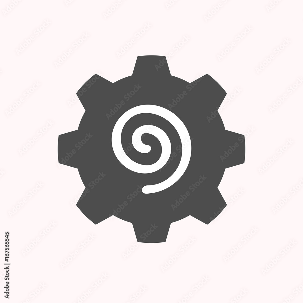 Isolated gear with  a spiral