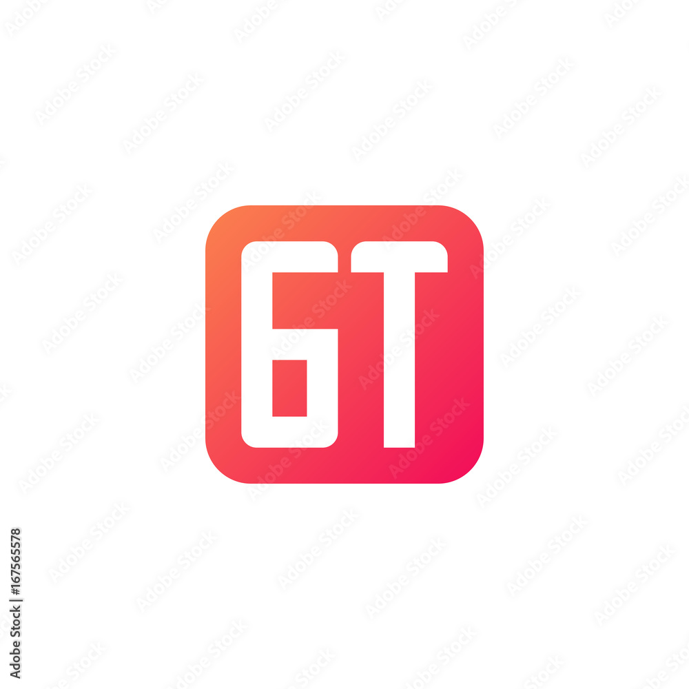 Initial letter GT, rounded letter square logo, modern gradient red color
Initial letter GT, rounded letter square logo, modern gradient red color