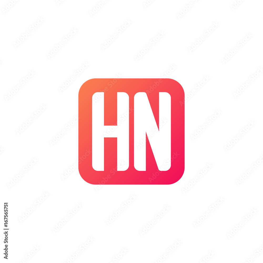Initial letter HN, rounded letter square logo, modern gradient red color
Initial letter HN, rounded letter square logo, modern gradient red color