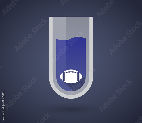 Chemical test tube with  an american football balloon