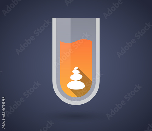 Chemical test tube with  a stacked zen stones