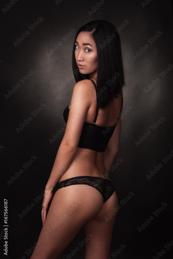 Fototapeta premium Slim woman dressed underwear