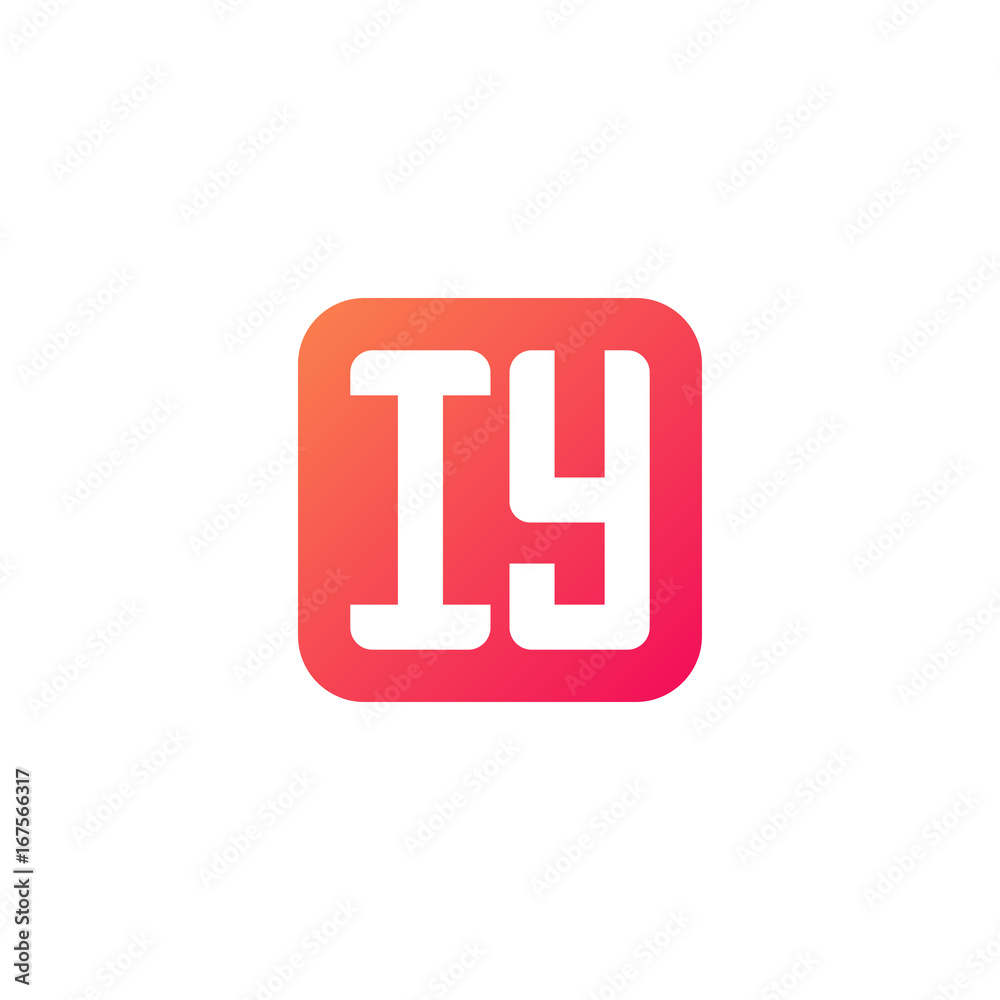 Initial letter IY, rounded letter square logo, modern gradient red color
Initial letter IY, rounded letter square logo, modern gradient red color
