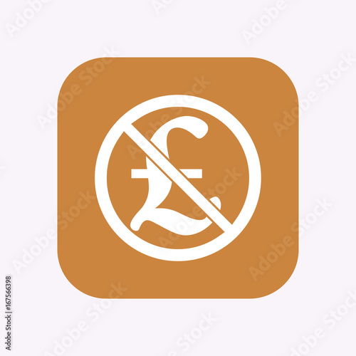 Isolated button with  a pound sign  in a not allowed signal