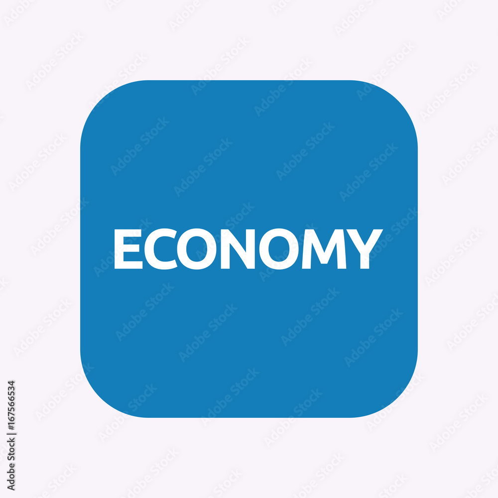 Isolated button with the text ECONOMY Isolated button with the text ECONOMY