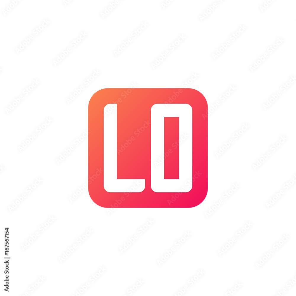 Initial letter LO, rounded letter square logo, modern gradient red color
Initial letter LO, rounded letter square logo, modern gradient red color