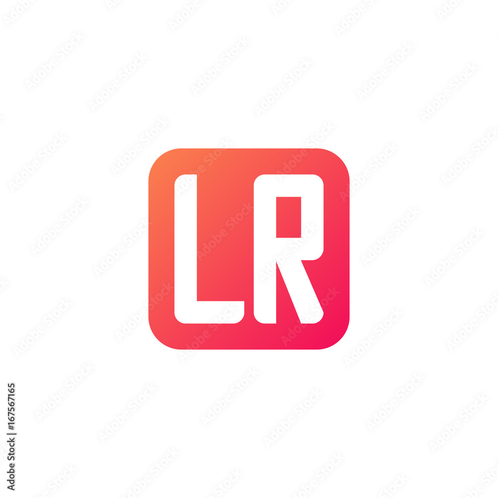 Initial letter LR, rounded letter square logo, modern gradient red color
Initial letter LR, rounded letter square logo, modern gradient red color
