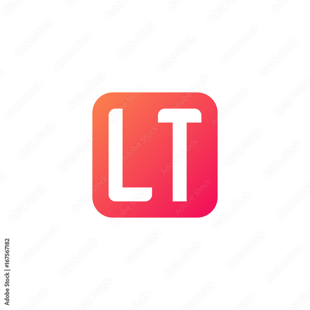 Initial letter LT, rounded letter square logo, modern gradient red color
Initial letter LT, rounded letter square logo, modern gradient red color