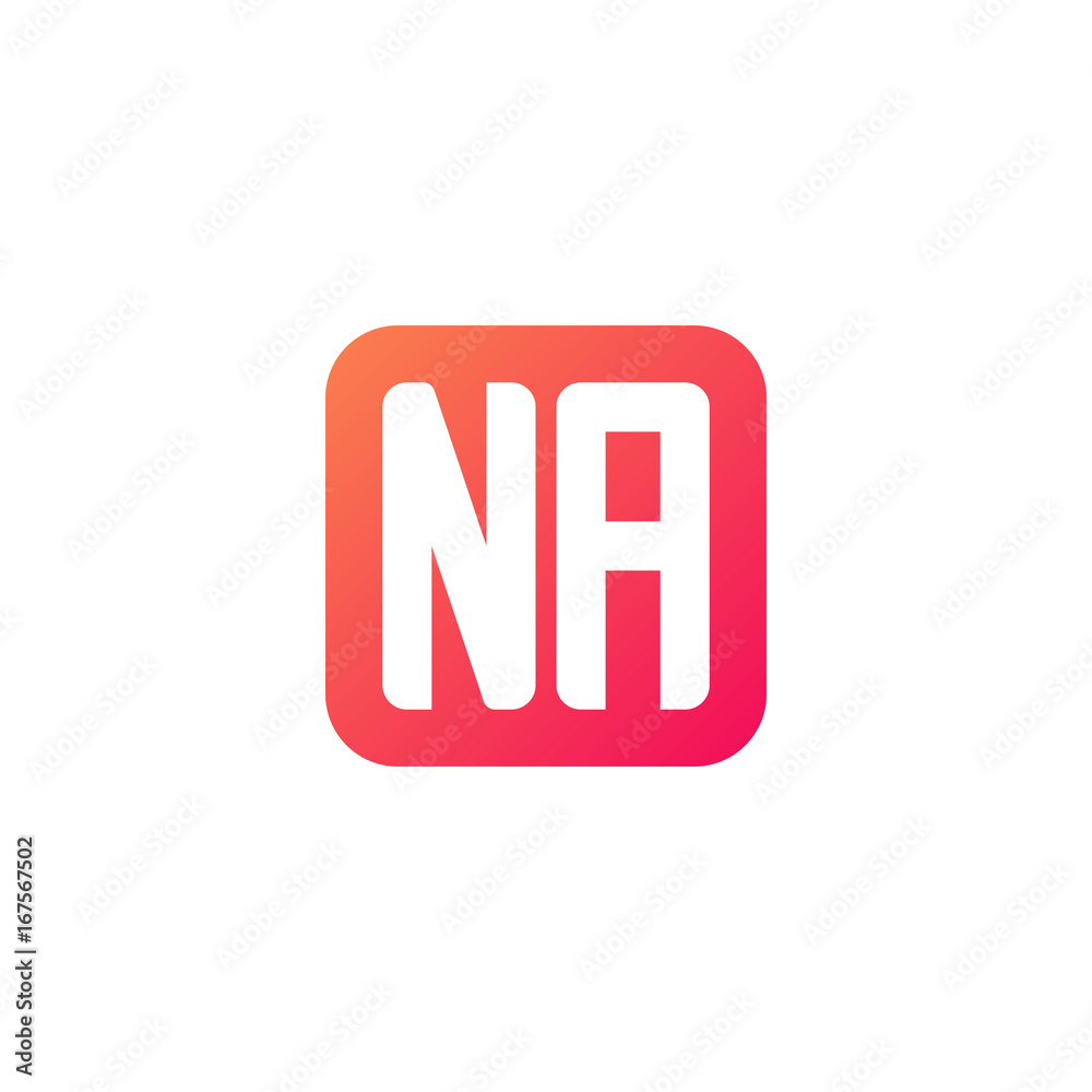 Initial letter NA, rounded letter square logo, modern gradient red color
Initial letter NA, rounded letter square logo, modern gradient red color