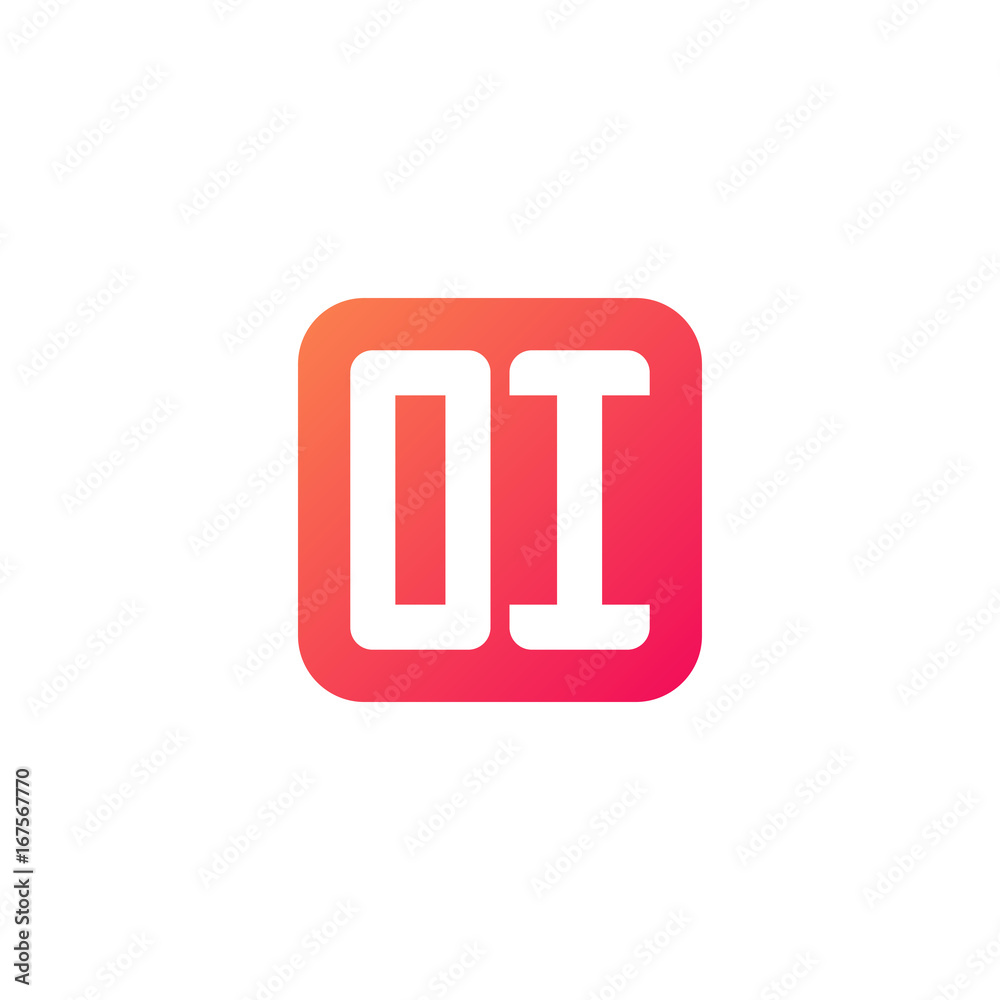 Initial letter OI, rounded letter square logo, modern gradient red color
Initial letter OI, rounded letter square logo, modern gradient red color
