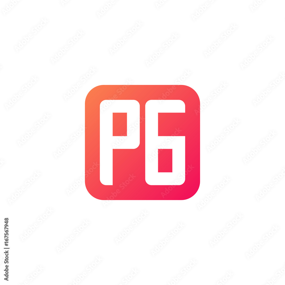 Initial letter PG, rounded letter square logo, modern gradient red color
Initial letter PG, rounded letter square logo, modern gradient red color