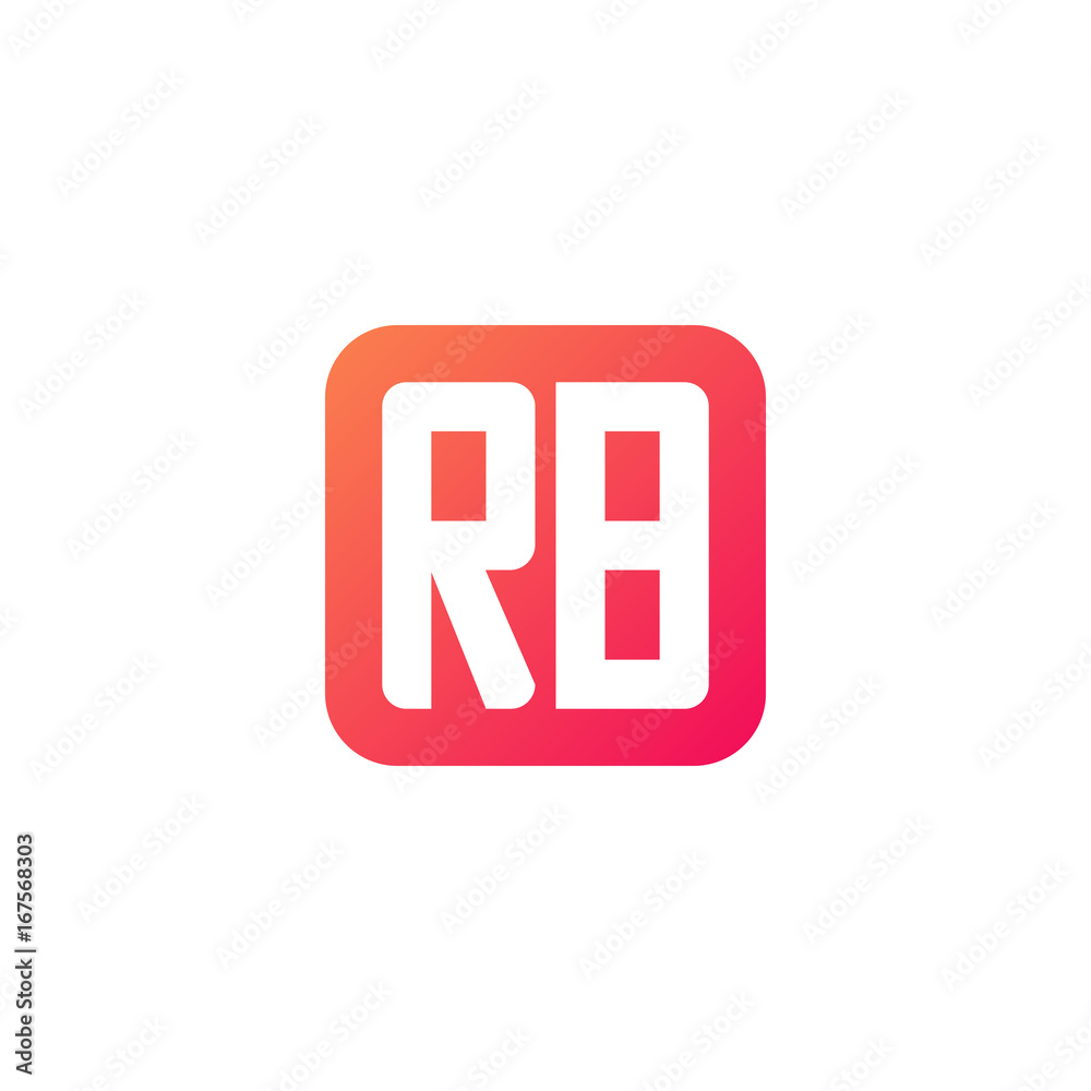 Initial letter RB, rounded letter square logo, modern gradient red color
Initial letter RB, rounded letter square logo, modern gradient red color
