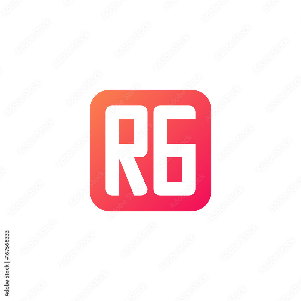 Initial letter RG, rounded letter square logo, modern gradient red color
Initial letter RG, rounded letter square logo, modern gradient red color