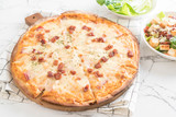 bacon and cheese pizza